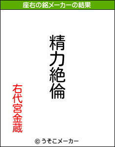 右代宮金蔵の座右の銘メーカー結果