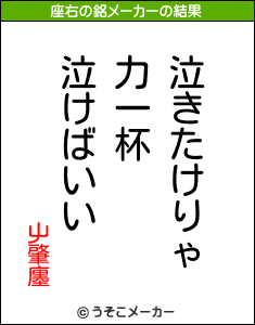 屮肇廛の座右の銘メーカー結果
