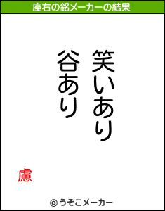 慮の座右の銘メーカー結果