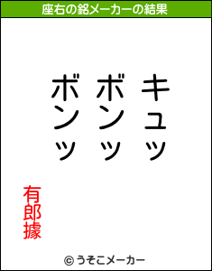 有郎據の座右の銘メーカー結果