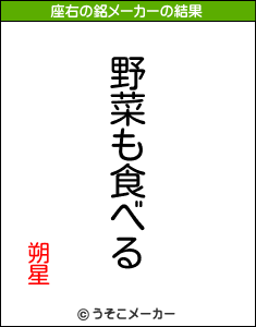 朔星の座右の銘メーカー結果