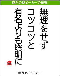 流の座右の銘メーカー結果