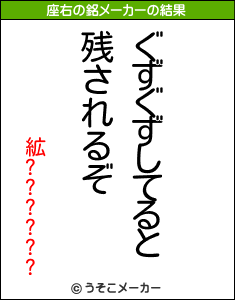 絋??????の座右の銘メーカー結果