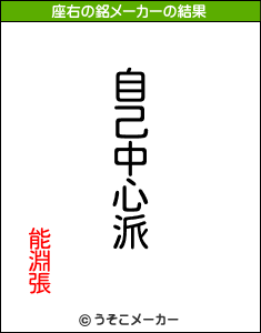 能淵張の座右の銘メーカー結果