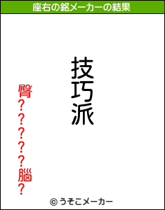 臀?????腦?の座右の銘メーカー結果