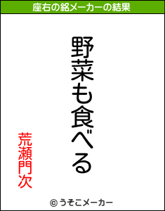 荒瀬門次の座右の銘メーカー結果