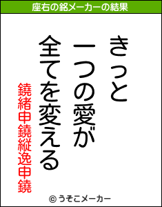 鐃緒申鐃縦逸申鐃の座右の銘メーカー結果