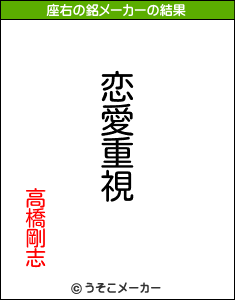 高橋剛志の座右の銘メーカー結果