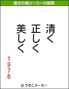 1976の座右の銘メーカー結果