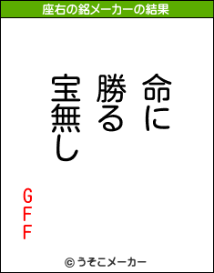 GFFの座右の銘メーカー結果