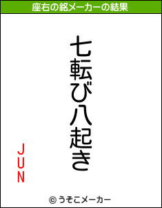 JUNの座右の銘メーカー結果