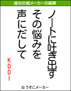 KDDIの座右の銘メーカー結果