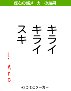 L’Arcの座右の銘メーカー結果