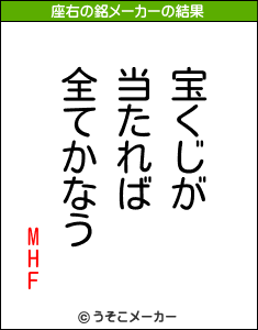 MHFの座右の銘メーカー結果