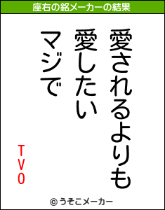 TVOの座右の銘メーカー結果