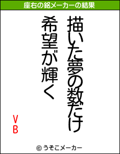 VBの座右の銘メーカー結果