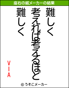 VIAの座右の銘メーカー結果