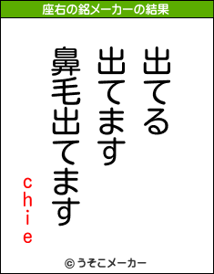 chieの座右の銘メーカー結果