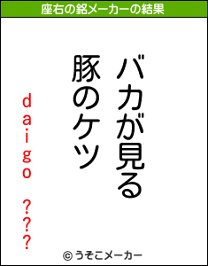 daigo ???の座右の銘メーカー結果