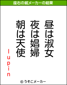 lupinの座右の銘メーカー結果