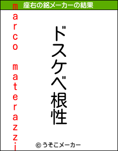 marco materazziの座右の銘メーカー結果